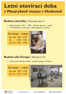 Letní otevírací doba Masarykova muzea v Hodoníně